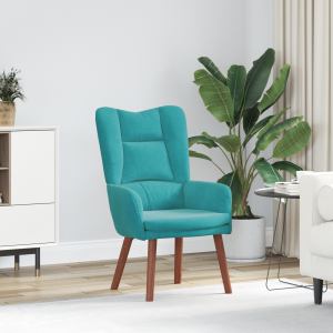 vidaXL Relaxstoel fluweel turquoise