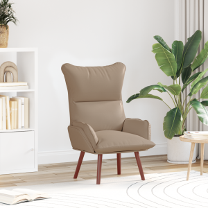 vidaXL Relaxstoel kunstleer cappuccinokleurig