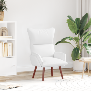 vidaXL Relaxstoel kunstleer wit