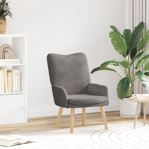 vidaXL Fauteuil Lichtgrijs 63 x 67 x 94 cm Stof