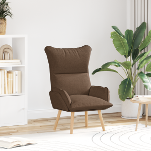 vidaXL Relaxstoel stof bruin