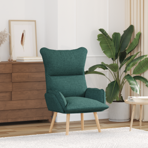 vidaXL Relaxstoel stof donkergroen