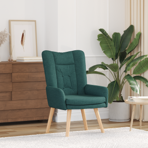 vidaXL Relaxstoel stof donkergroen