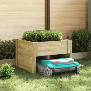 vidaXL Robotmaaier Garage met Plantenbak van geïmpregneerd hout