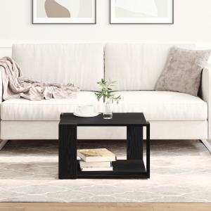 vidaXL Salontafel Zwart Eiken 85 x 55 x 31 cm