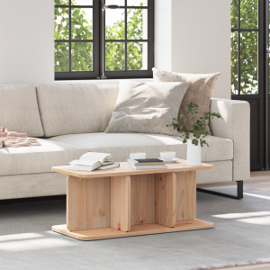 vidaXL Salontafel Naturel 80 x 39,5 x 33,5 cm Massief grenenhout