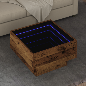 vidaXL Salontafel Oud hout 50 x 50 x 30 cm Bewerkt hout