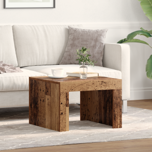 vidaXL Salontafel Oudhout 50 x 50 x 35 cm Bewerkt hout