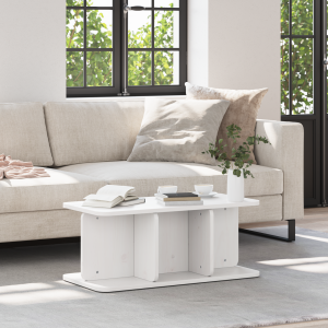 vidaXL Salontafel Wit 80 x 39,5 x 33,5 cm Massief grenenhout