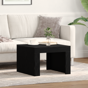 vidaXL Salontafel Zwart Eiken 50 x 50 x 35 cm Bewerkt hout