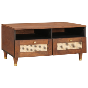 vidaXL Salontafels Bruin 80 x 54 x 40 cm Bamboe en massief mango hout