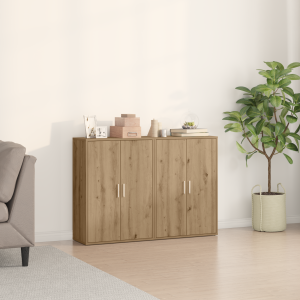 vidaXL Sideboards 2 stuks Artisan Eiken 60x31x84 cm Engineered Hout