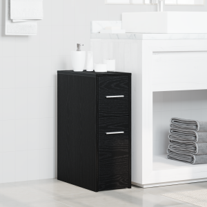vidaXL Slimme Badkamerkast Zwart eiken 22 x 44 x 61.5 cm Spaanplaat