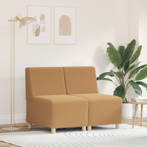 vidaXL Sofa Chiar 2 pcs Beige 55 x 74 x 82 cm Katoenen stof