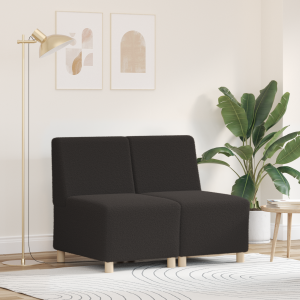 vidaXL Sofa Chiar 2 pcs Donkergrijs 55 x 74 x 82 cm Katoenen stof