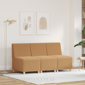 vidaXL Sofa Chiar 3 pcs Beige 55 x 74 x 82 cm Katoenen stof