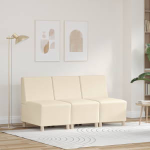 vidaXL Sofa Chiar 3 pcs Crème 55 x 74 x 82 cm Katoenen stof