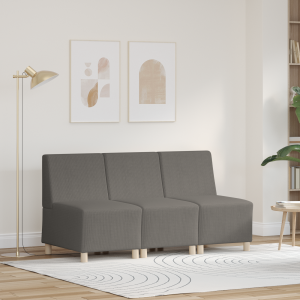 vidaXL Sofa Chiar 3 pcs Lichtgrijs 55 x 74 x 82 cm Katoenen stof