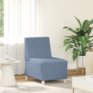 vidaXL Sofa Stoel Blauw 55 x 74 x 82 cm Katoenen stof