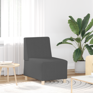 vidaXL Sofa Stoel Donkergrijs 55 x 74 x 82 cm Katoenen stof