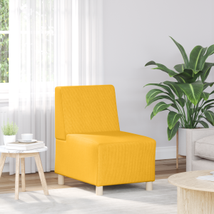 vidaXL Sofa Stoel Lichtgeel 55 x 74 x 82 cm Katoenen stof
