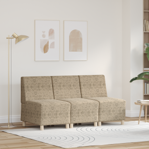 vidaXL Sofa Stoel met kussen 3 pcs Lichtgrijs 55 cm Faux suede leer