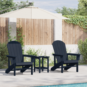 vidaXL Stoelen 2 st Adirondack 74x82x90 cm HDPE marineblauw