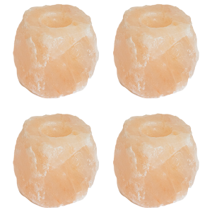 vidaXL Theelichthouders 4 st 2,8 kg zoutsteen roze