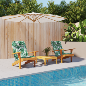 vidaXL Tropisch Bladeren Kussen Bladerenpatroon Polyester Middel Kussen