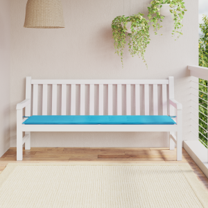 vidaXL Tuin Bank Kussen - Turquoise, 180x50x4 cm, Oxford Stof