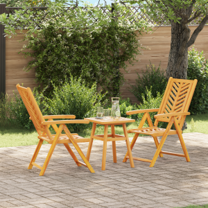 vidaXL Tuin Bistro Set 3 pcs Bruin Massief acaciahout