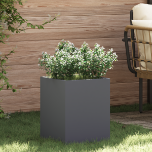 vidaXL Tuin Bloempot Antraciet 50 x 32 x 40 cm Koudgewalst staal