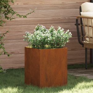 vidaXL Tuin Bloempot Roestig 50 x 32 x 40 cm Cortenstaal