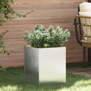 vidaXL Tuin Bloempot Zilver 50 x 32 x 40 cm Gegalvaniseerd staal
