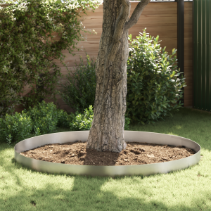 vidaXL Tuin Grasperkafwerking Zilver 450 x 20 cm Roestvrij staal