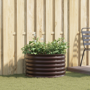vidaXL Tuin Raised Bed Bruin 80x80x44 cm Gegalvaniseerd Staal