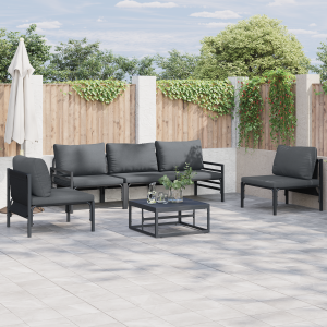 vidaXL Tuin Sofa Set 5 pcs Antraciet Staal