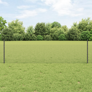 vidaXL Tuinafscheiding Set Set van 2 Grijs Gegalvaniseerd staal