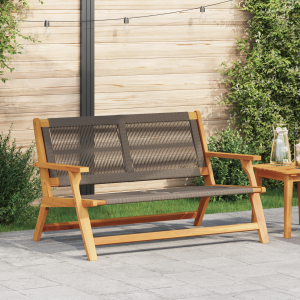 vidaXL Tuinbank Grijs 76x122x73 cm Massief Acaciahout