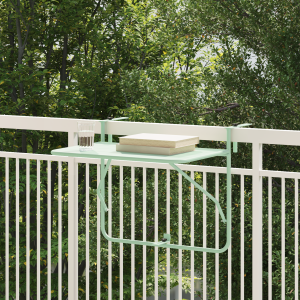 vidaXL Tuinhangtafel 60 x 39 x 50 cm staal mintgroen