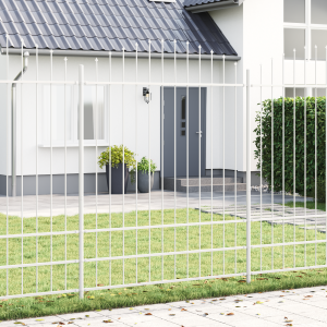 vidaXL Tuinhek 2 pcs Wit 170 x 225 cm Gepoedercoat staal