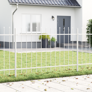 vidaXL Tuinhek 3 pcs Wit 5,1 x 1 m Poedercoating staal