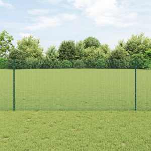 vidaXL Tuinhek Set 2 Stuks Groen Metaal 10 x 1 m Duurzaam Tuinhek