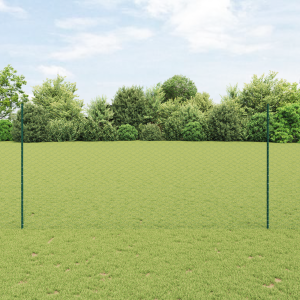vidaXL Tuinhek Set Set van 2 Groen Metaal 25 x 1.5 m Tuinhek
