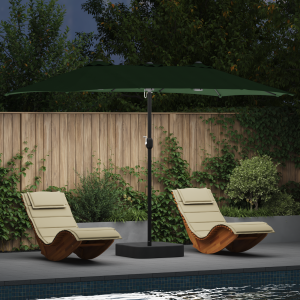 vidaXL Tuinparasol Groen 385 x 209 x 244 cm Stof