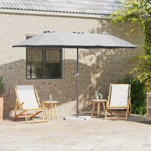 vidaXL Tuinparasol Zand 380 x 196 x 235 cm Poedergecoat staal