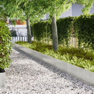 vidaXL Tuinrand 30 pcs Zilver 100 x 0,05 x 30 cm Roestvrij staal