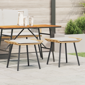 vidaXL Tuinstoelen 2 st 50x40x45 cm poly rattan naturel