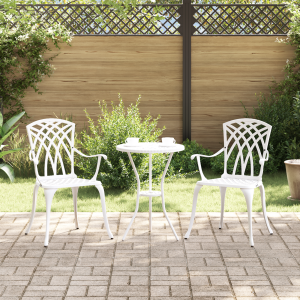vidaXL Tuinstoelen 2 st gietaluminium wit