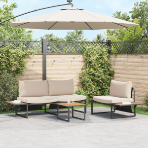 vidaXL Tuintafel 55x55x35 cm DPC en staal bruin